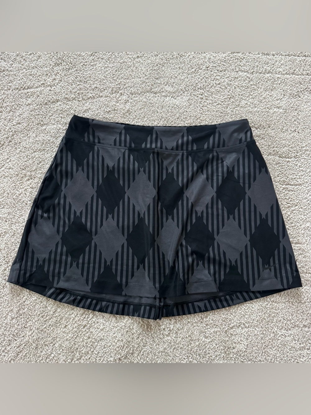 Nike Black Diamond-Pattern Mini Skirt